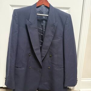Yves Saint Laurent Midnight Blue Double-Breasted Blazer
